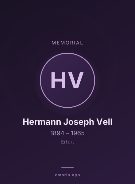 Memorial portrait of Hermann Joseph Vell