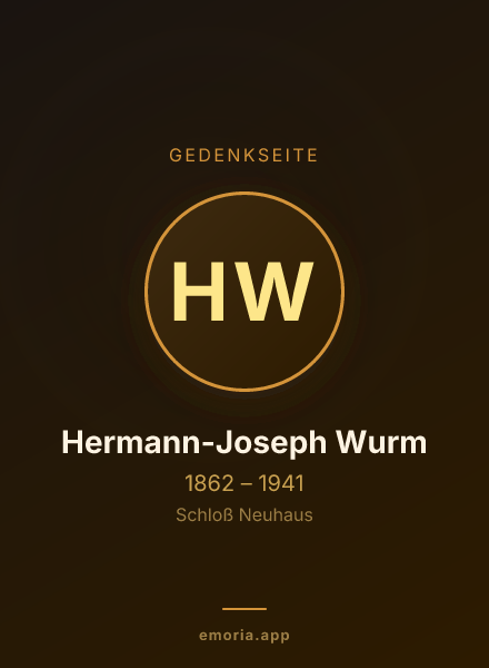 Gedenkportrait von Hermann-Joseph Wurm