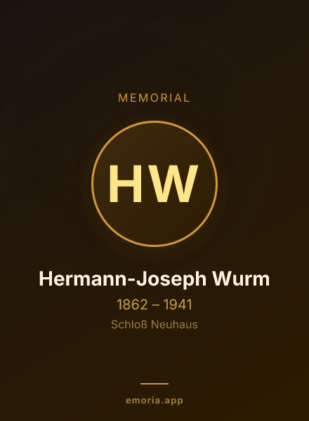 Memorial portrait of Hermann-Joseph Wurm