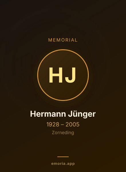 Memorial portrait of Hermann Jünger