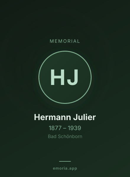 Memorial portrait of Hermann Julier