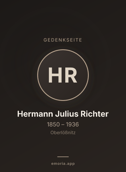 Gedenkportrait von Hermann Julius Richter