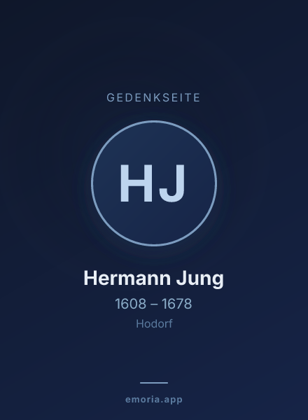 Gedenkportrait von Hermann Jung