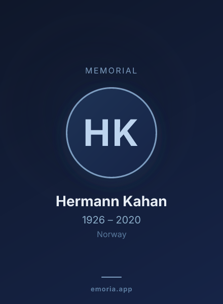 Memorial portrait of Hermann Kahan