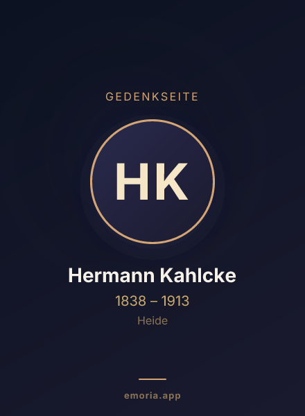 Gedenkportrait von Hermann Kahlcke