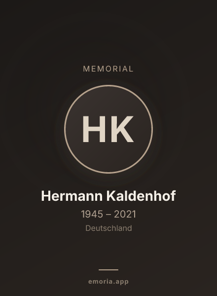 Memorial portrait of Hermann Kaldenhof