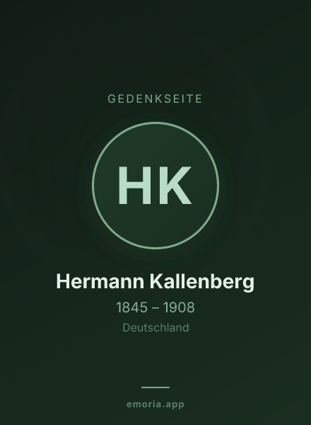 Gedenkportrait von Hermann Kallenberg