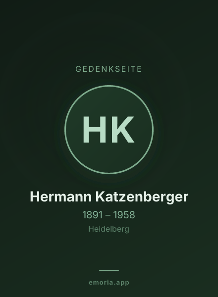 Gedenkportrait von Hermann Katzenberger
