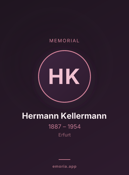 Memorial portrait of Hermann Kellermann