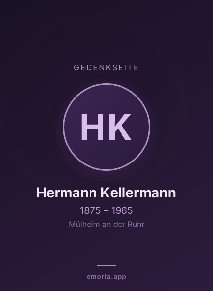 Gedenkportrait von Hermann Kellermann