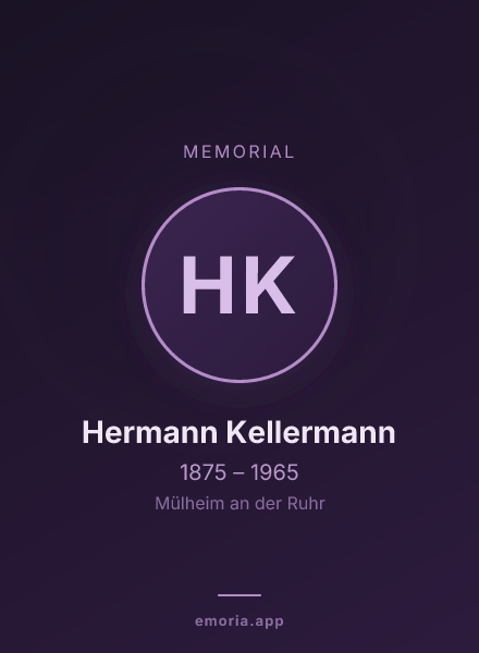 Memorial portrait of Hermann Kellermann