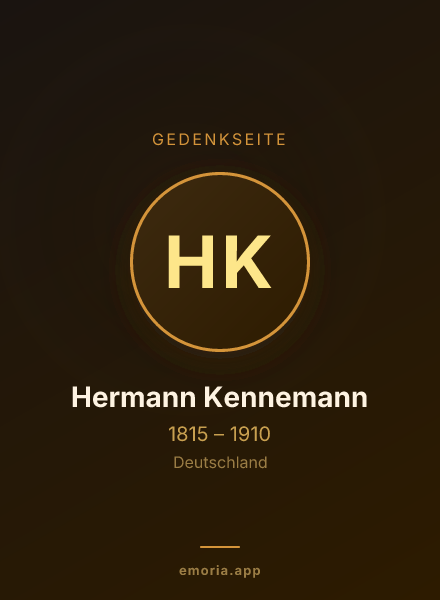 Gedenkportrait von Hermann Kennemann