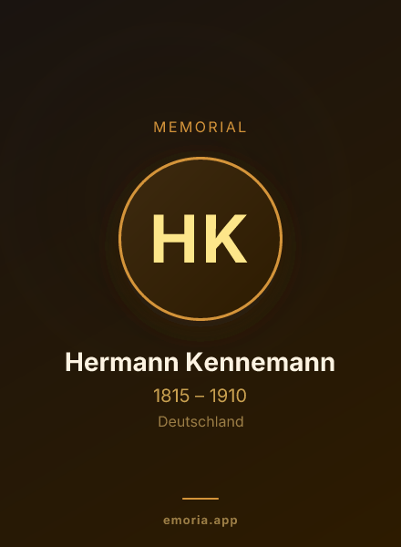 Memorial portrait of Hermann Kennemann