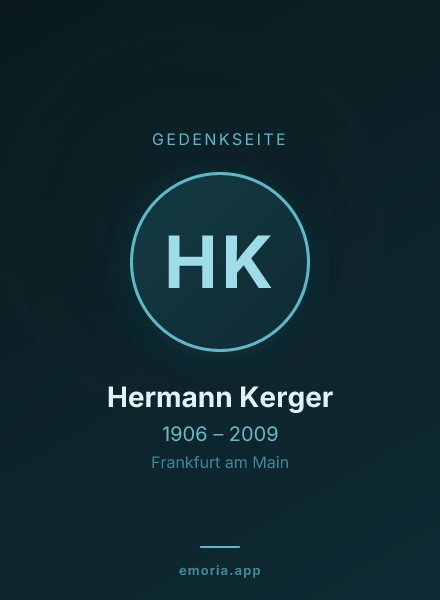 Gedenkportrait von Hermann Kerger