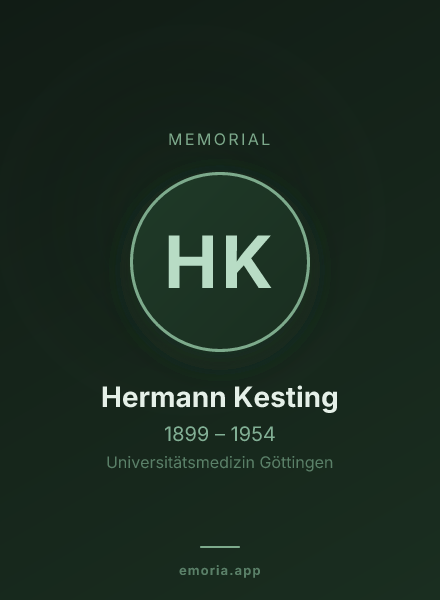 Memorial portrait of Hermann Kesting