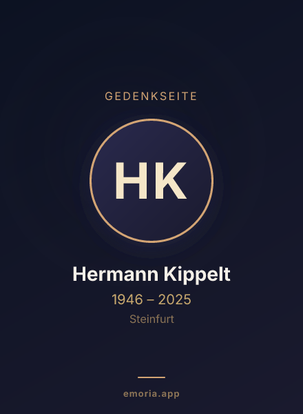 Gedenkportrait von Hermann Kippelt