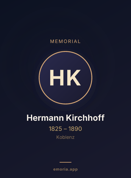 Memorial portrait of Hermann Kirchhoff