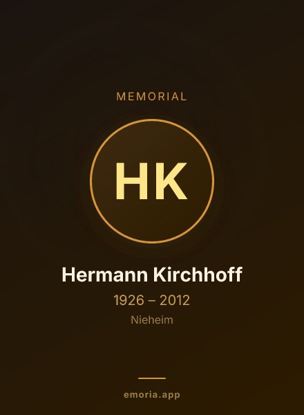 Memorial portrait of Hermann Kirchhoff