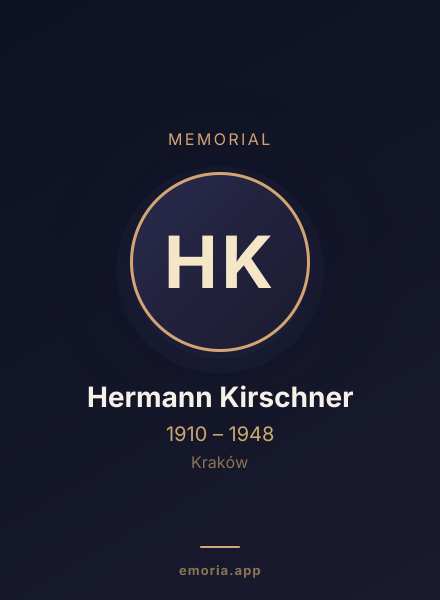 Memorial portrait of Hermann Kirschner
