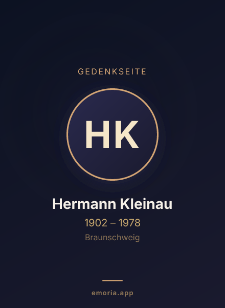 Gedenkportrait von Hermann Kleinau