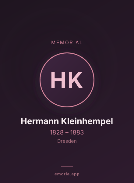 Memorial portrait of Hermann Kleinhempel