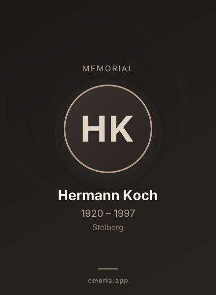Memorial portrait of Hermann Koch