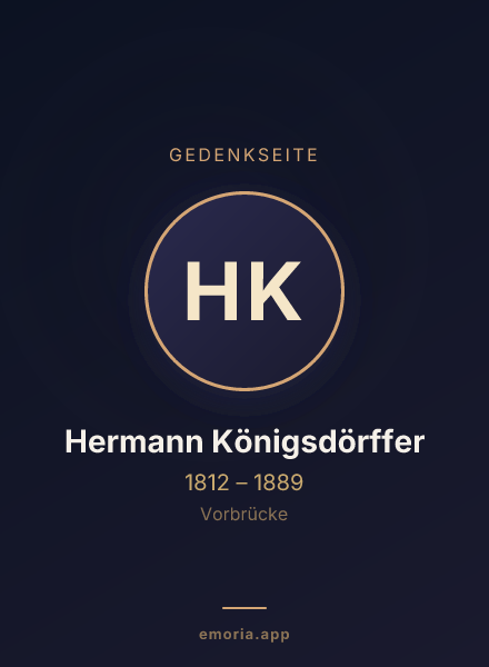 Gedenkportrait von Hermann Königsdörffer