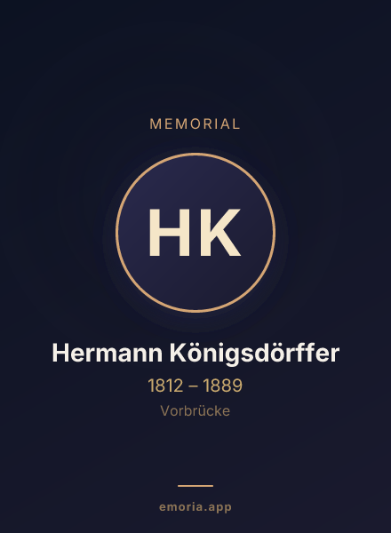Memorial portrait of Hermann Königsdörffer