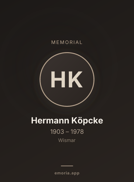 Memorial portrait of Hermann Köpcke