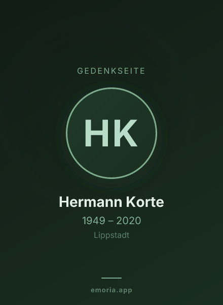 Gedenkportrait von Hermann Korte