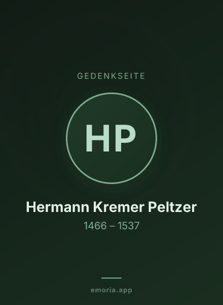 Gedenkportrait von Hermann Kremer Peltzer