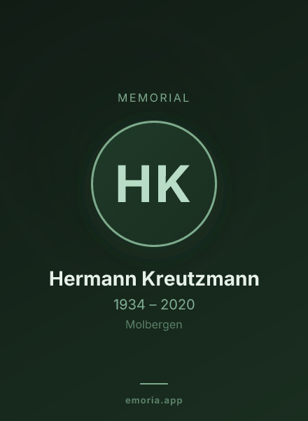Memorial portrait of Hermann Kreutzmann
