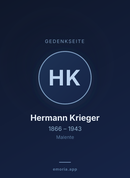 Gedenkportrait von Hermann Krieger