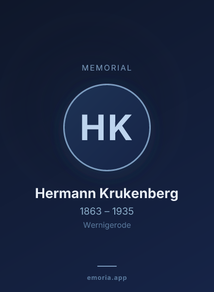 Memorial portrait of Hermann Krukenberg