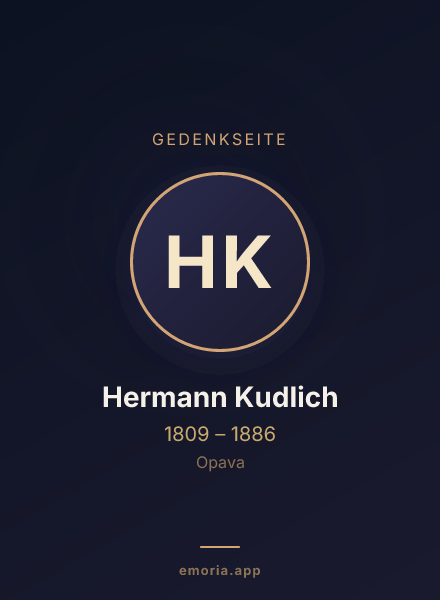 Gedenkportrait von Hermann Kudlich