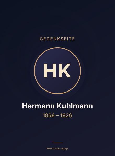 Gedenkportrait von Hermann Kuhlmann
