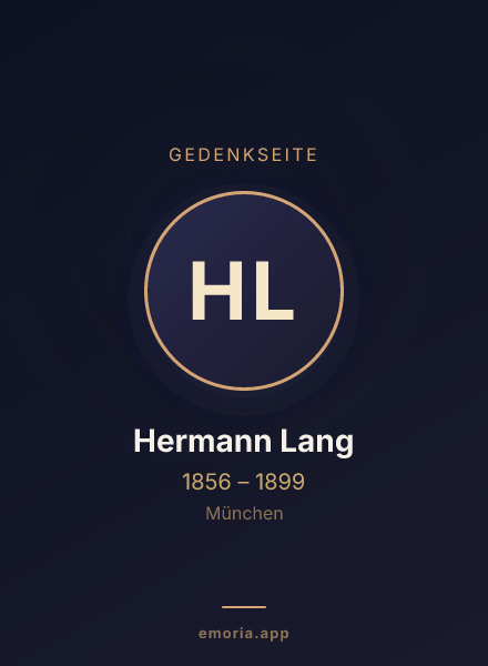 Gedenkportrait von Hermann Lang