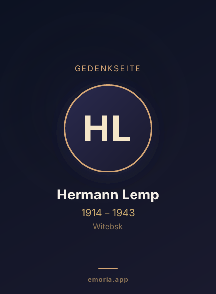 Gedenkportrait von Hermann Lemp