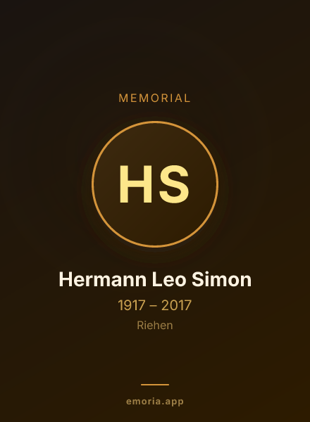 Memorial portrait of Hermann Leo Simon