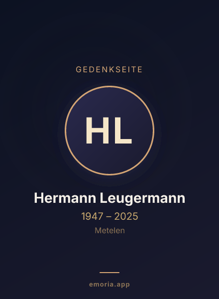 Gedenkportrait von Hermann Leugermann