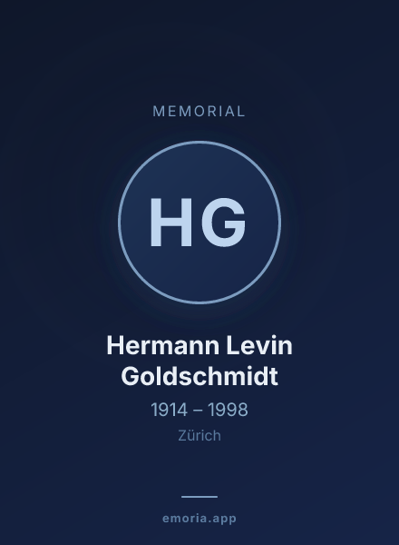 Memorial portrait of Hermann Levin Goldschmidt