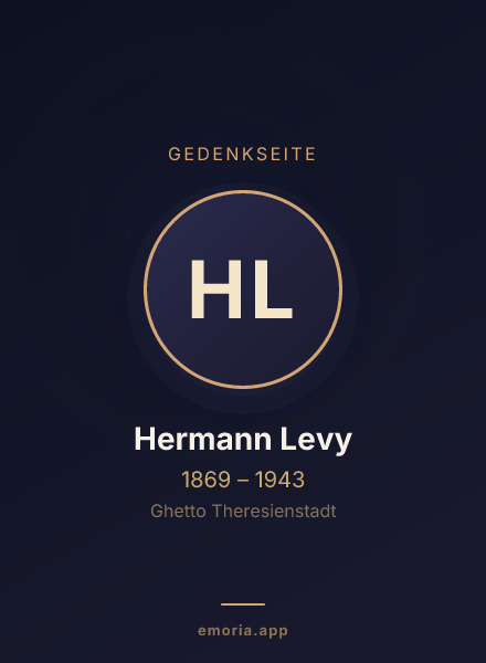 Gedenkportrait von Hermann Levy