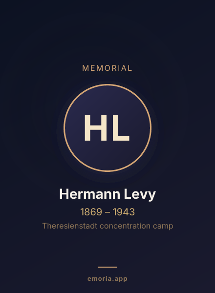Memorial portrait of Hermann Levy