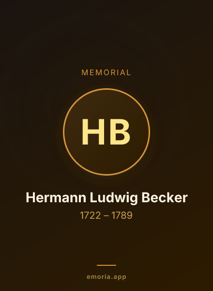 Memorial portrait of Hermann Ludwig Becker