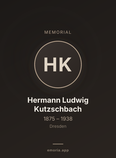 Memorial portrait of Hermann Ludwig Kutzschbach