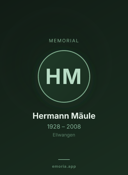 Memorial portrait of Hermann Mäule