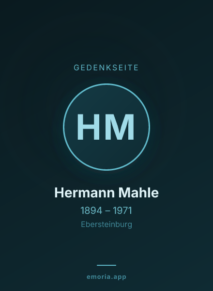 Gedenkportrait von Hermann Mahle