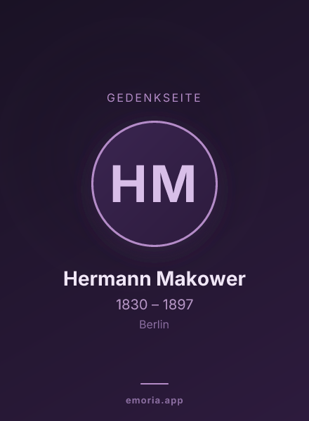 Gedenkportrait von Hermann Makower