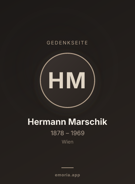 Gedenkportrait von Hermann Marschik