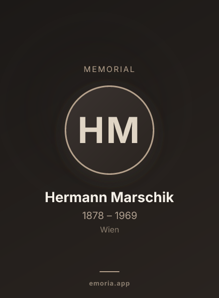 Memorial portrait of Hermann Marschik